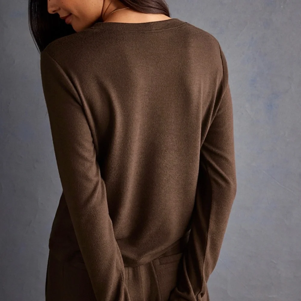 CAbi Brown V-Neck Sweater - Picture 3 of 5